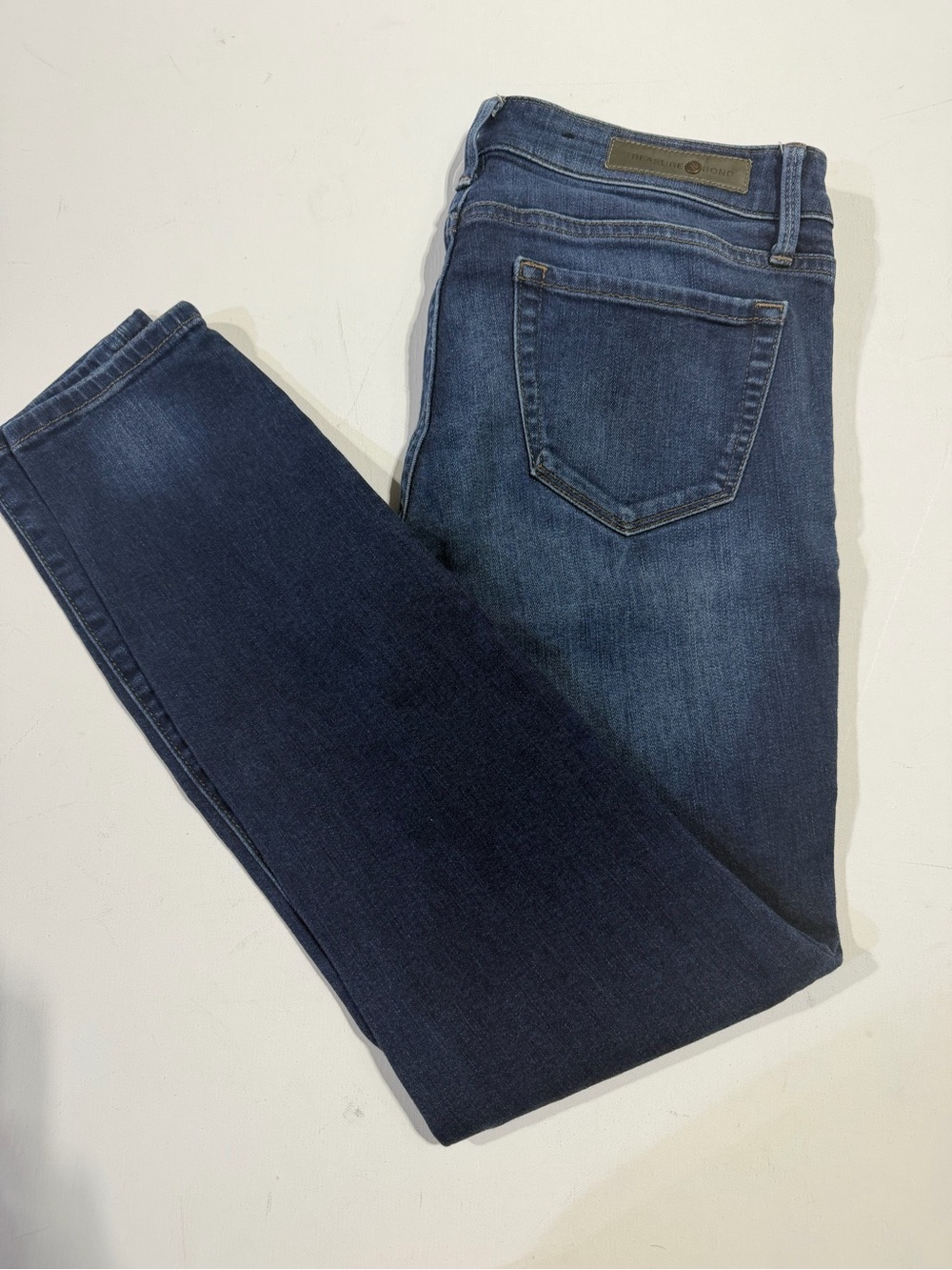 Treasure & Bond Women's Dark Blue Skinny Jeans